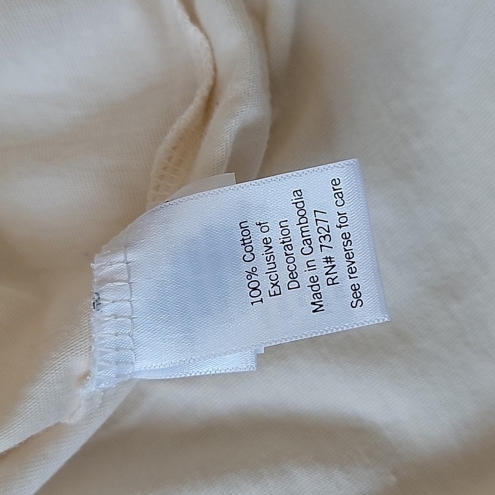 LC Lauren Conrad Crewneck Graphic Embroidered Tee Size Large - Picture 8 of 9